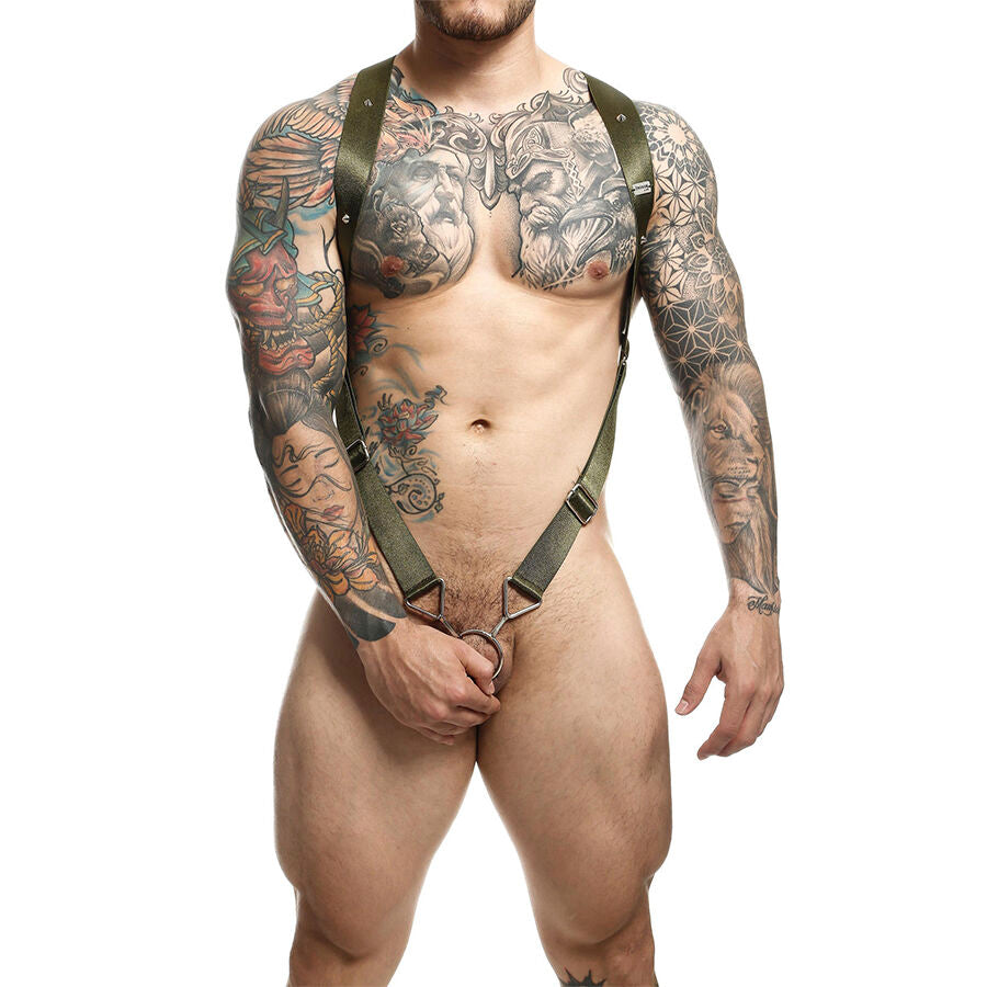HARNESS ELASTICA CROSS BACK, SUPPORTO TOTALE, ANELLI METALLICI
