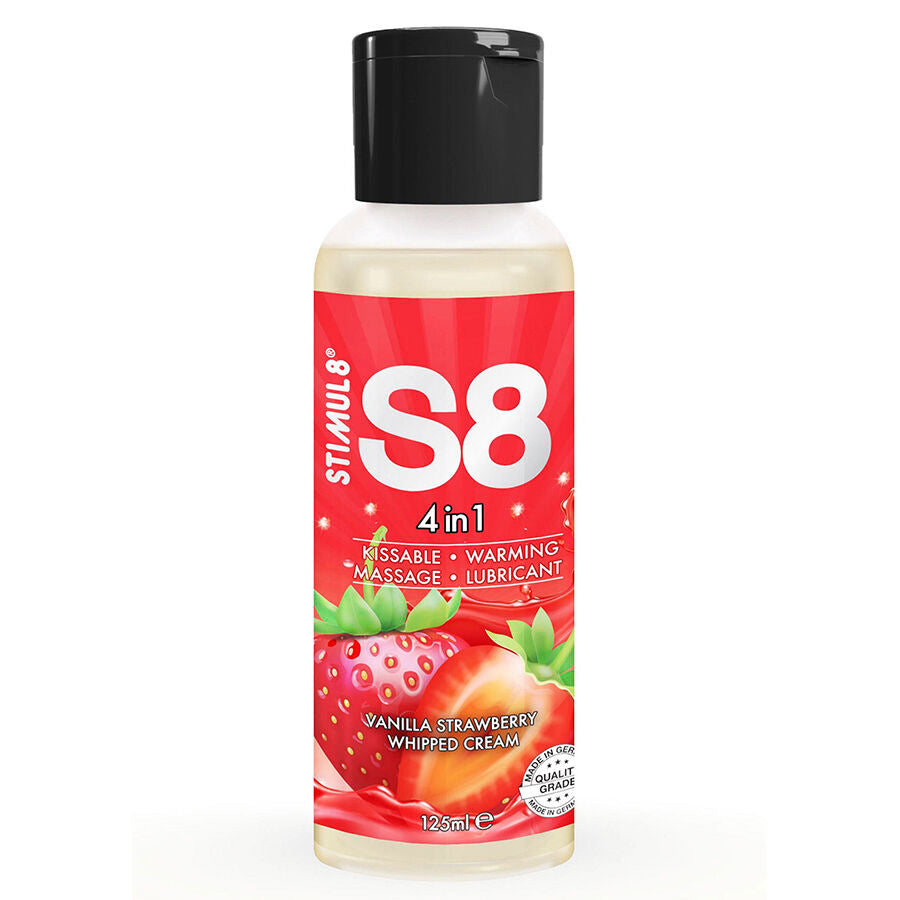 STIMUL8 - LUBRIFICANTE 4 IN 1 AROMA VANIGLIA FRAGOLA E PANNA 125 ML