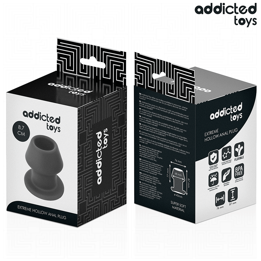 PLUG ANALE CAVO 8,5 CM, SILICONE MEDICO MORBIDO, BASE ERGONOMICA