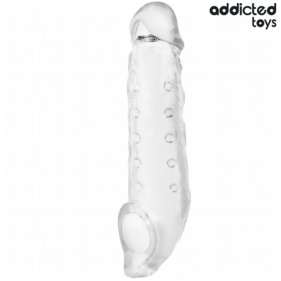 PROLUNGA PENE TRASPARENTE, LUNGHEZZA 27 CM, STIMOLAZIONE POTENZIATA