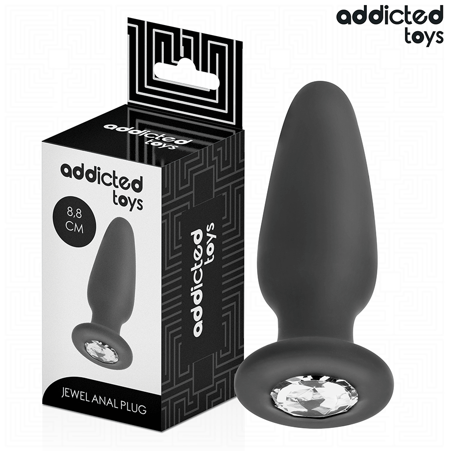 PLUG ANALE CON GIOIELLO, SILICONE MEDICALE, IDEALE PER PRINCIPIANTI