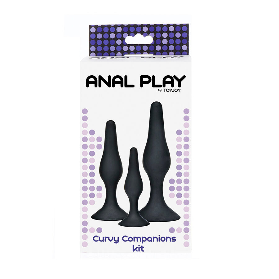 TOYJOY - PLUG ANALE ANAL PLAY CURVY COMPANIONS NERO 3 PZ