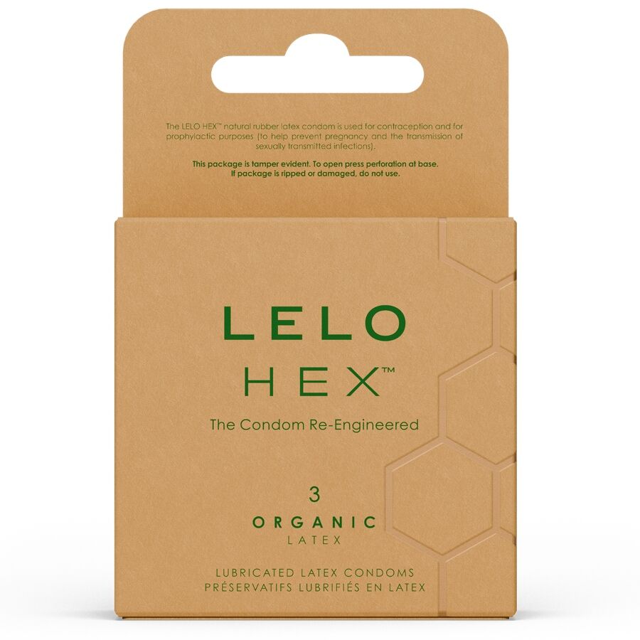 LELO - HEX ORGANIC PRESERVATIVO BIOLOGICO CONFEZIONE DA 3 PZ