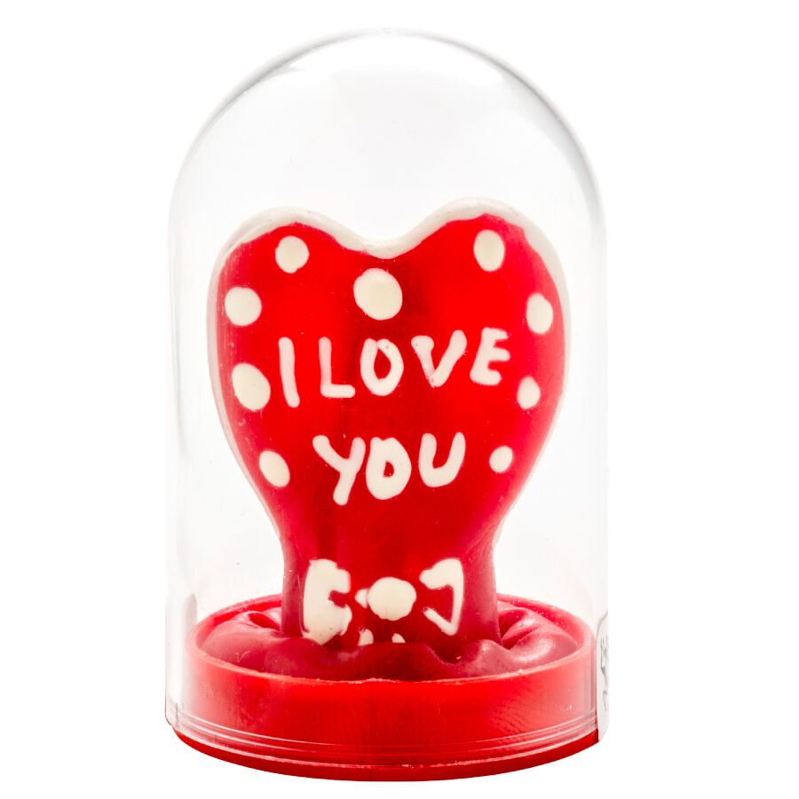 PRESERVATIVO DESIGN CUORE, DIPINTO A MANO, STILE BOHÉMIEN