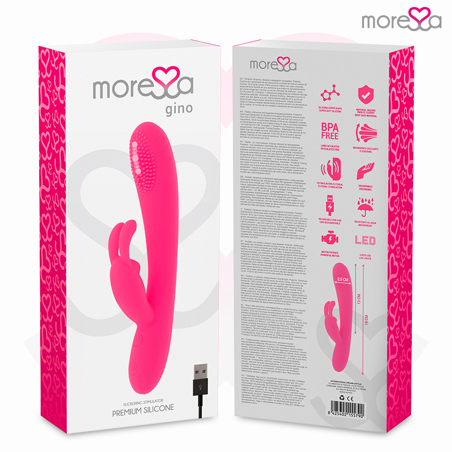 MORESSA - GINO VIBRATORE IN SILICONE RICARICABILE ROSA