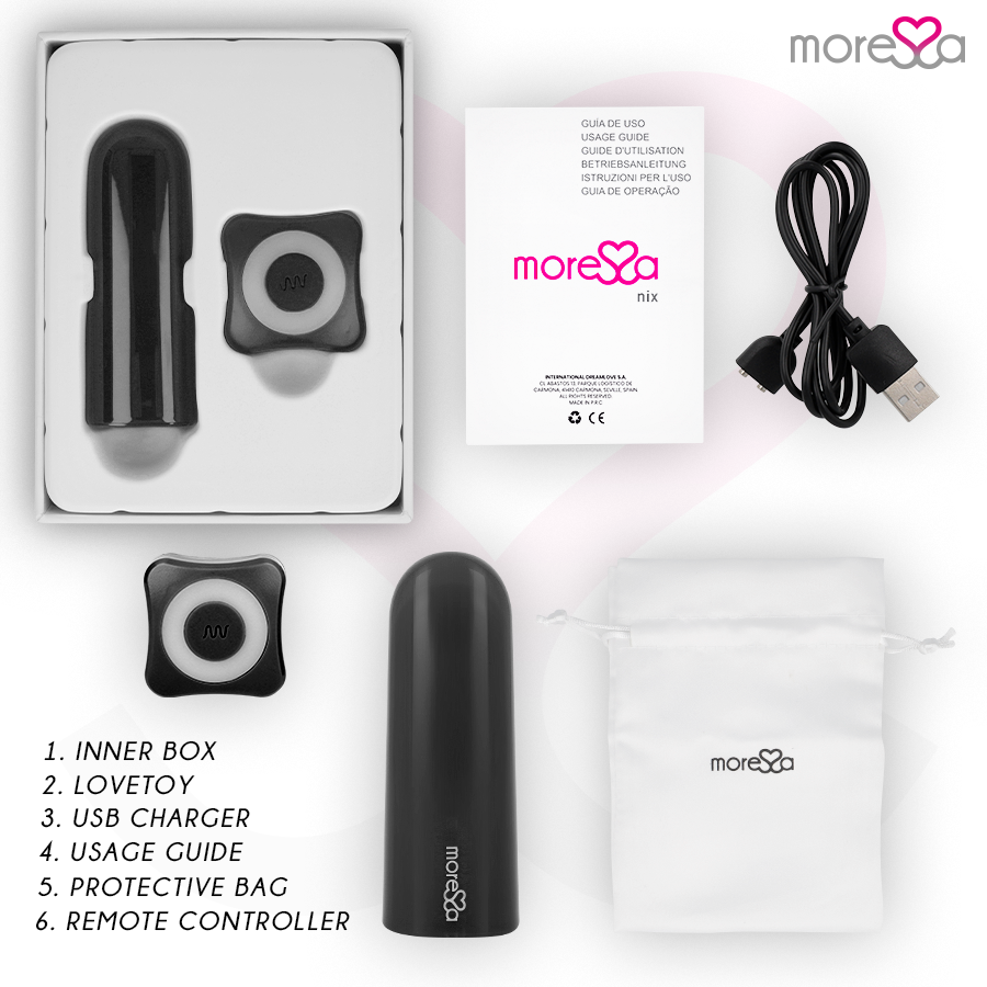 MORESSA - NIX BULLET VIBRANTE CON TELECOMANDO NERO