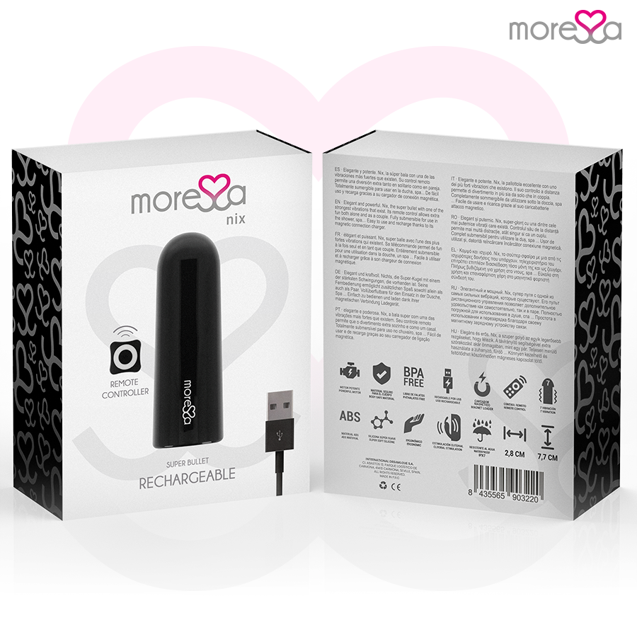 MORESSA - NIX BULLET VIBRANTE CON TELECOMANDO NERO