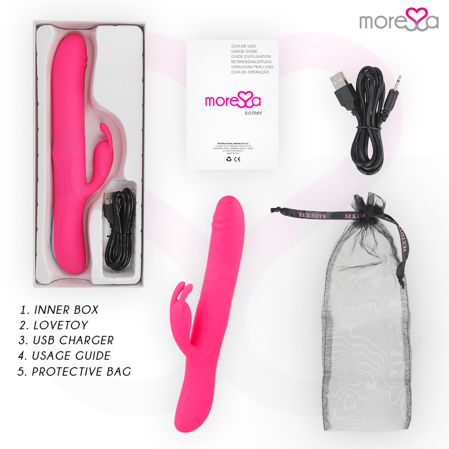 MORESSA - SOMER VIBRATORE PREMIUM CON ROTAZIONE MULTIPLA