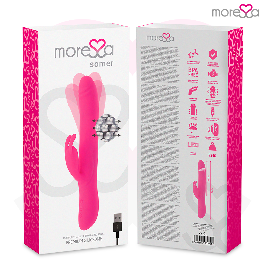 MORESSA - SOMER VIBRATORE PREMIUM CON ROTAZIONE MULTIPLA