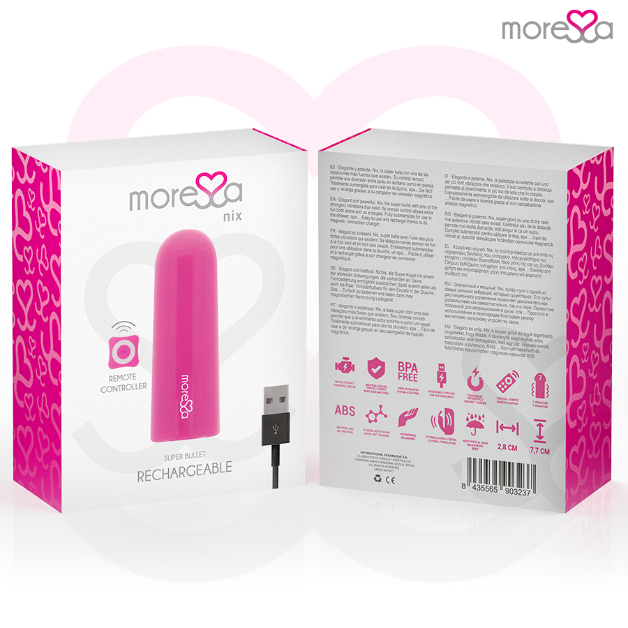 MORESSA - NIX BULLET VIBRANTE CON TELECOMANDO ROSA