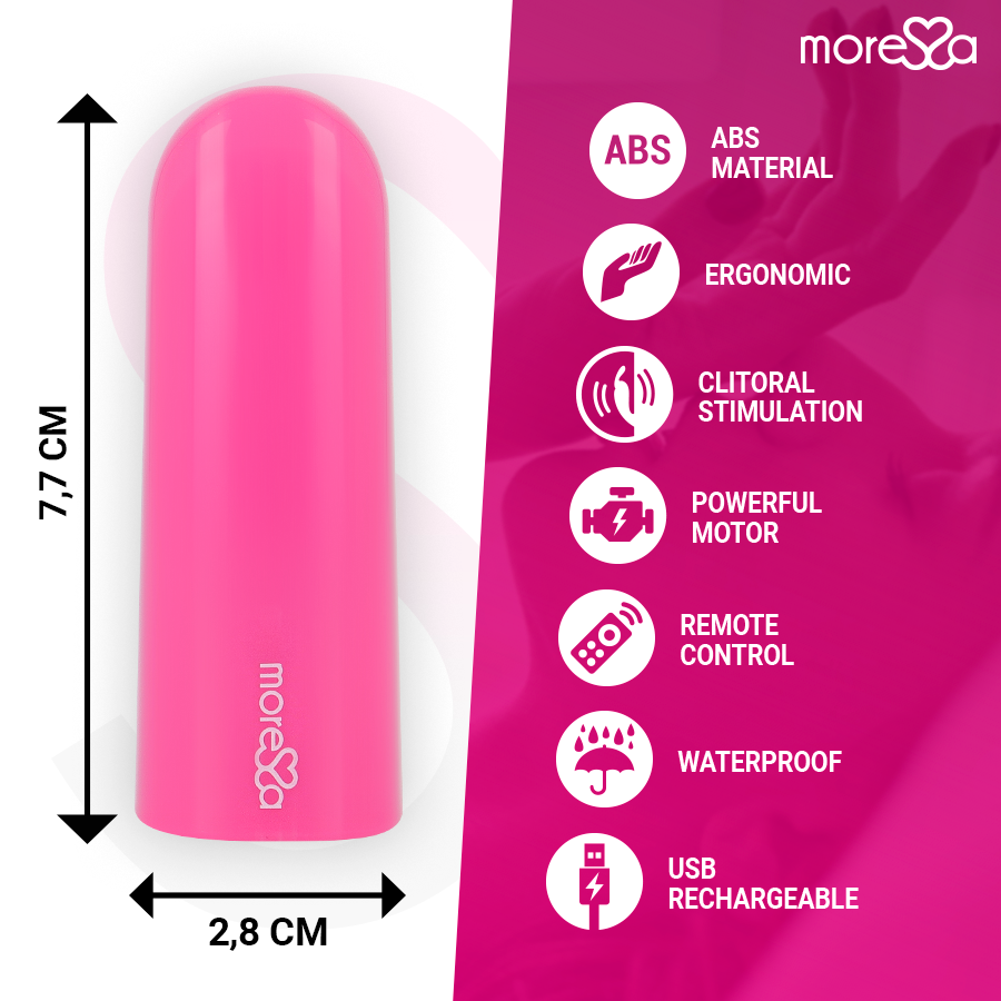 MORESSA - NIX BULLET VIBRANTE CON TELECOMANDO ROSA