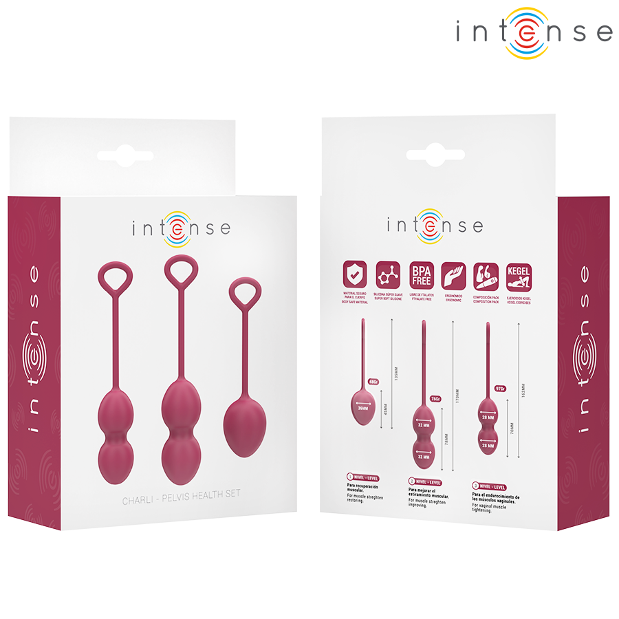 INTENSE - CHARLI SET PALLINE DI KEGEL BORDEAUX