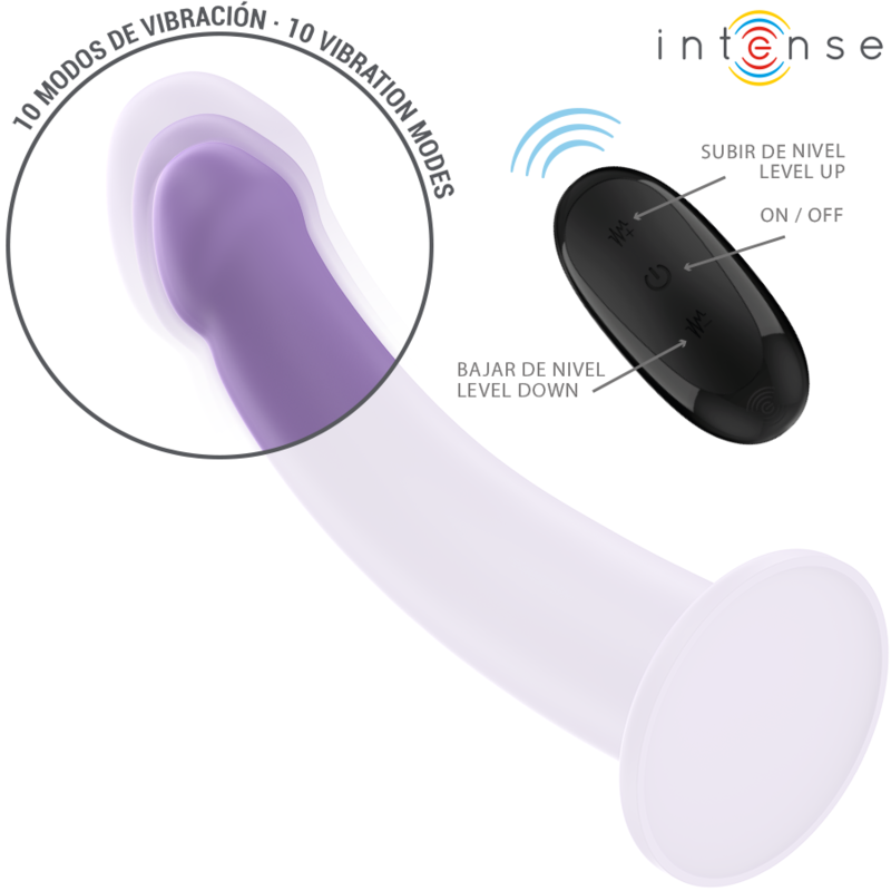 INTENSE - EDDIE VIBRATORE 10 FUNZIONI TELECOMANDO 17,5 CM VIOLA