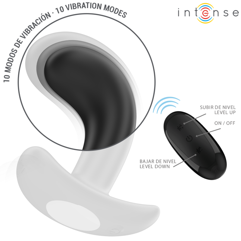 INTENSE - CHANDLER PLUG ANALE 10 VIBRAZIONI CON TELECOMANDO NERO