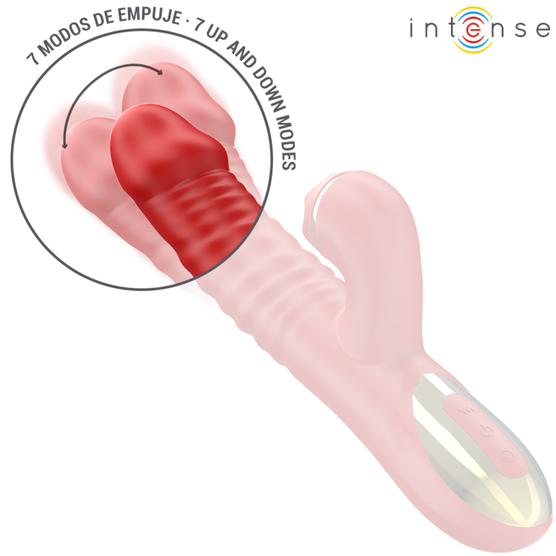 INTENSE - THALIA VIBRATORE SPINTA SU E GIU' E PULSAZIONE ROSSO