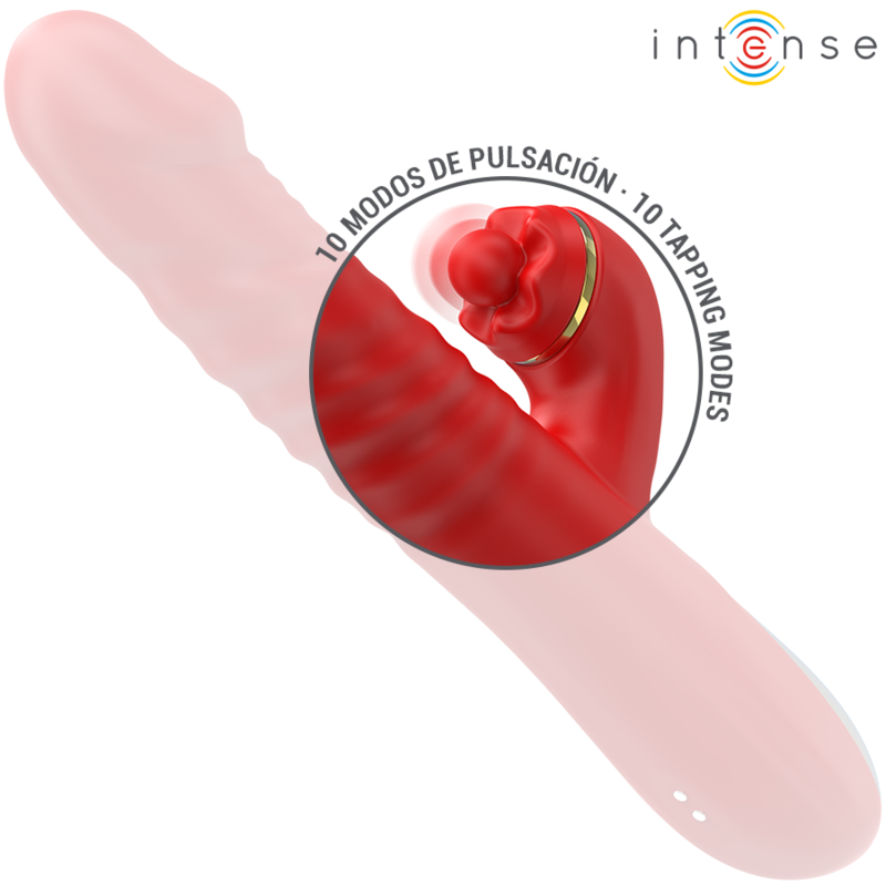 INTENSE - THALIA VIBRATORE SPINTA SU E GIU' E PULSAZIONE ROSSO