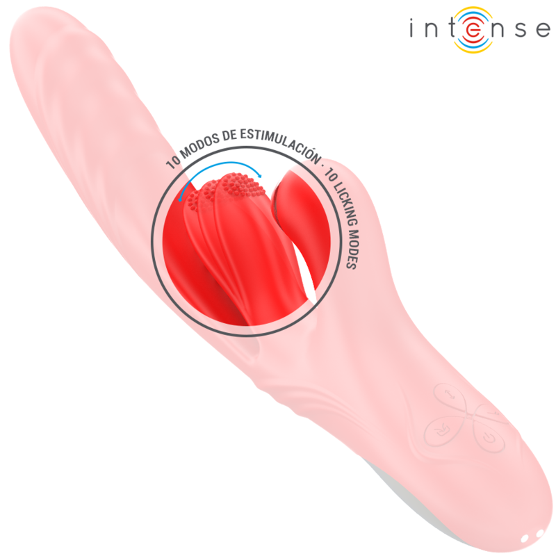 INTENSE - KAROL VIBRATORE MULTIFUNZIONE SPINTA SU E GIU' STIMOLAZIONE E ASPIRAZIONE ROSSO