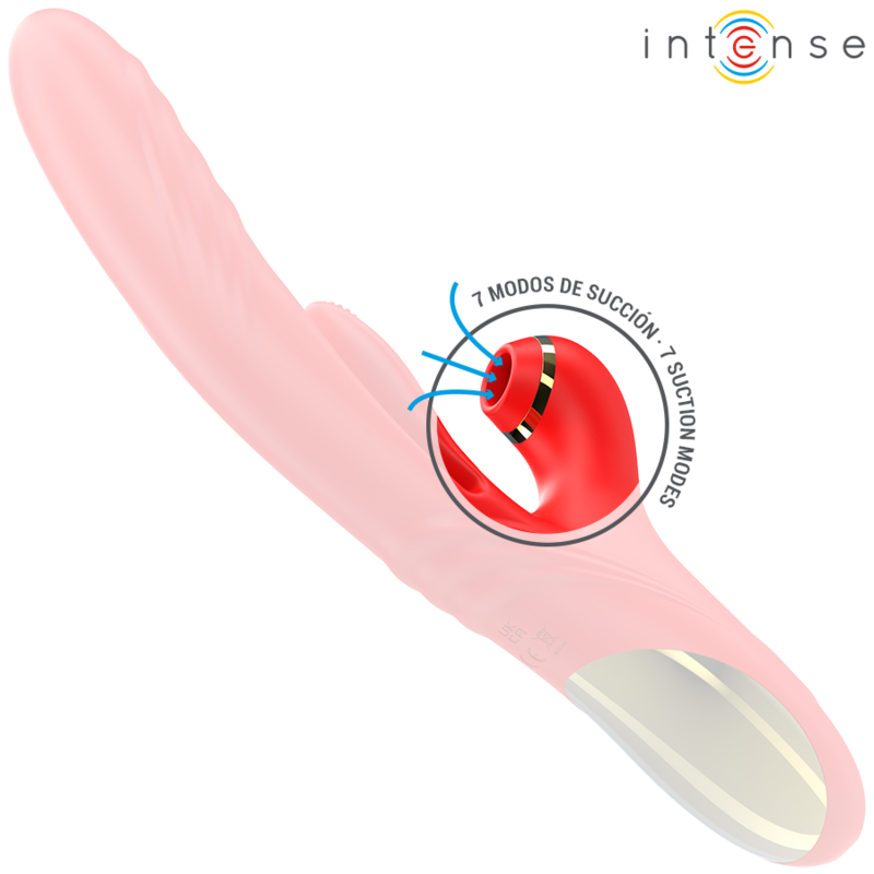 INTENSE - KAROL VIBRATORE MULTIFUNZIONE SPINTA SU E GIU' STIMOLAZIONE E ASPIRAZIONE ROSSO