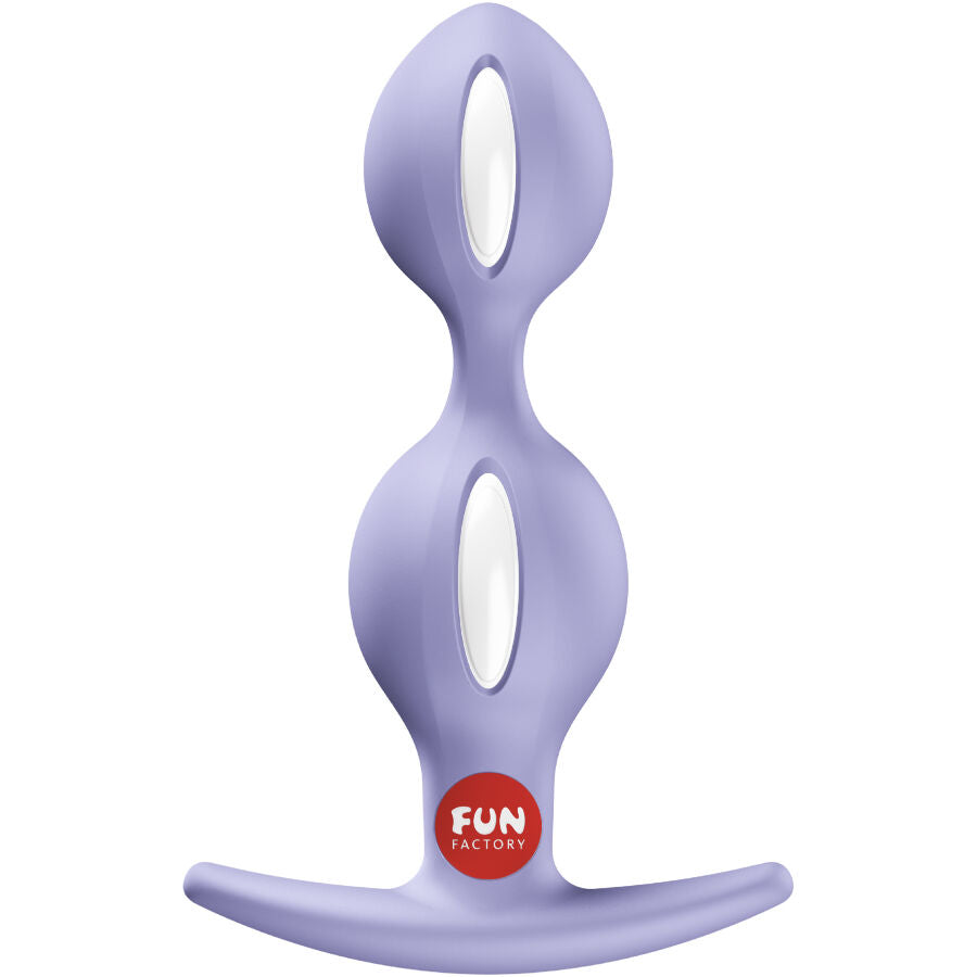 PLUG ANALE, STIMOLAZIONE INTENSIVA CON DUE SFERE, SILICONE IMPERMEABILE IPX7