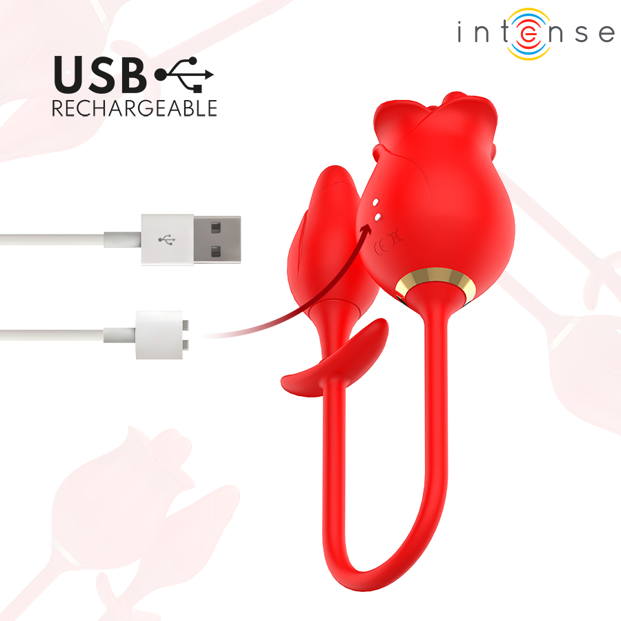 INTENSE - MELANIE STIMOLATORE CLITORIDE CON LINGUA MOVIMENTO ZIGZAG E OVETTO