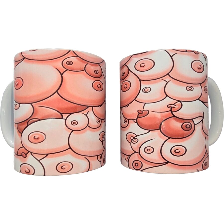 TAZZA CERAMICA 370 ML, DESIGN EROTICO COLORATO, REGALO DIVERTENTE