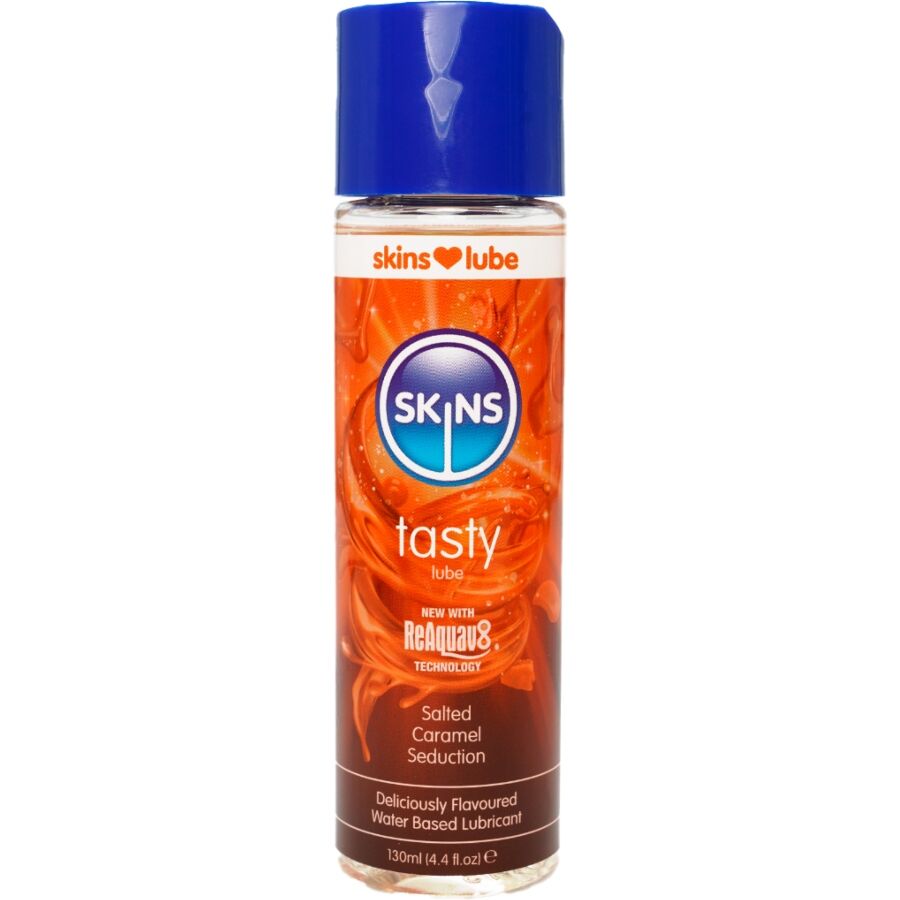 LUBRIFICANTE GUSTOSO AL CARAMELLO SALATO, A BASE D'ACQUA, FORMULA SETOSA E RIATTIVABILE