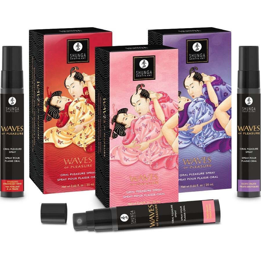 SHUNGA - SPRAY PER SESSO ORALE WAVES OF PLEASURE AROMA ANGURIA 20 ML