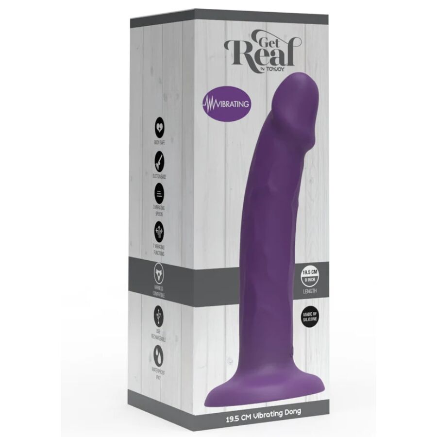 DILDO VIBRANTE IN SILICONE, IMPERMEABILE, 10 MODALITÀ DI VIBRAZIONE 19,5 CM