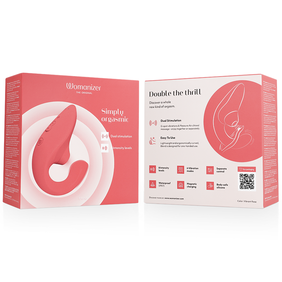 STIMOLATORE, DOPPIA STIMOLAZIONE CON PLEASURE AIR, IMPERMEABILE IPX7