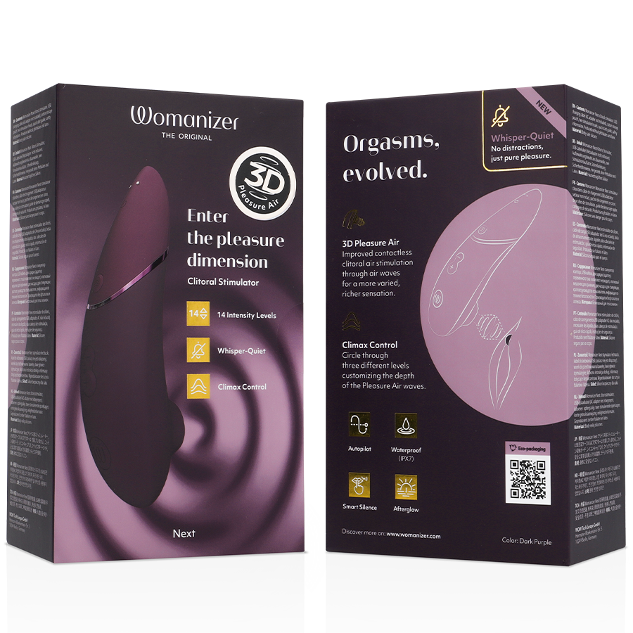 STIMOLATORE CLITORIDEO 3D PLEASURE AIR, CONTROLLO CLIMAX PROFONDO, SILENZIOSO E IMPERMEABILE