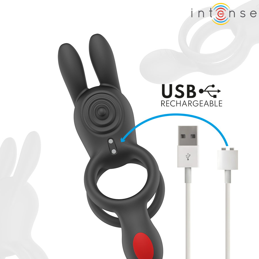 ANELLO VIBRANTE DOPPIO CON TELECOMANDO, 9 FUNZIONI, IMPERMEABILE IPX5