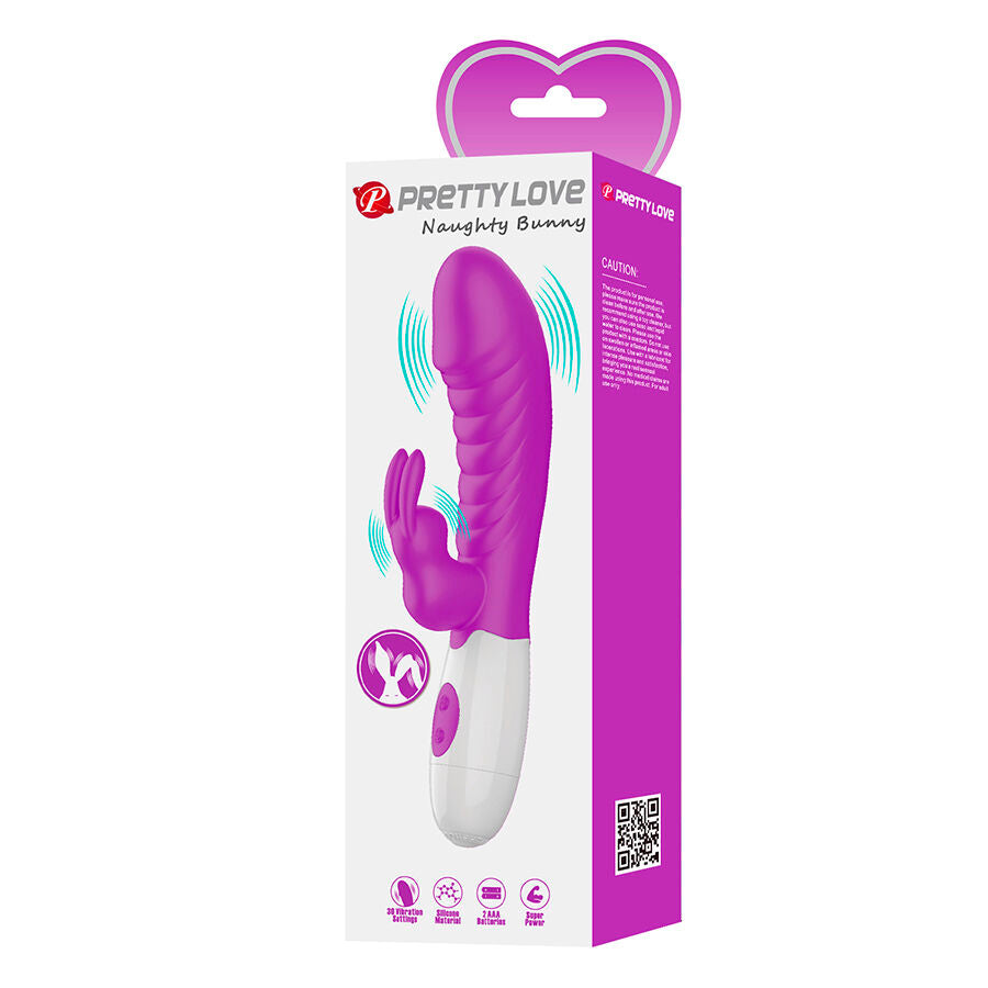 VIBRATORE RABBIT CON 30 IMPULSI, SILICONE FDA, DESIGN ERGONOMICO