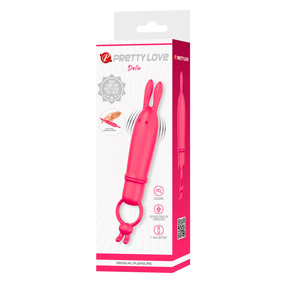 MINI VIBRATORE IN SILICONE, 10 MODALITÀ DI VIBRAZIONE, ANELLO DI RESISTENZA