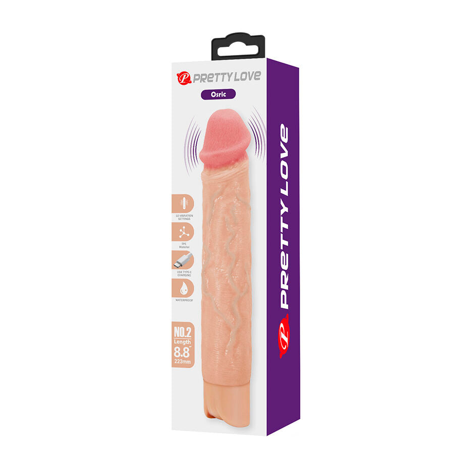 VIBRATORE REALISTICO, 10 FUNZIONI VIBRAZIONE, RICARICABILE USB