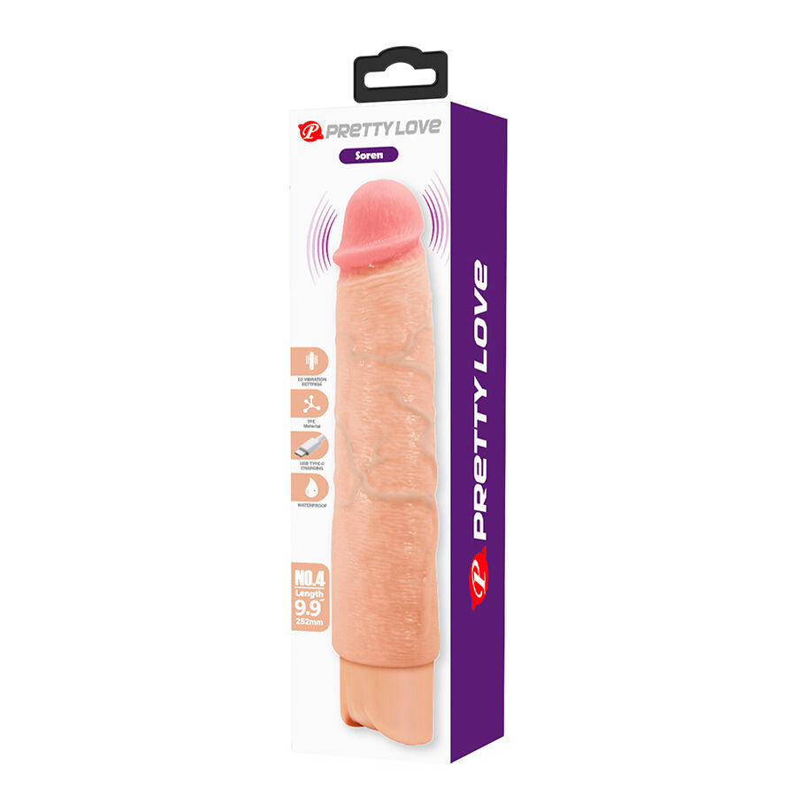 VIBRATORE REALISTICO, 10 FUNZIONI VIBRAZIONE, RICARICABILE USB