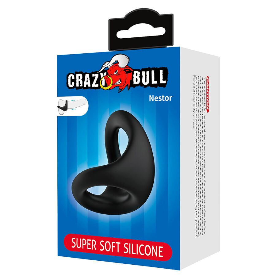 ANELLO ERGONOMICO PER PENE E TESTICOLI, SILICONE MORBIDO, DOPPIA FUNZIONE DI SUPPORTO E ALLUNGAMENTO