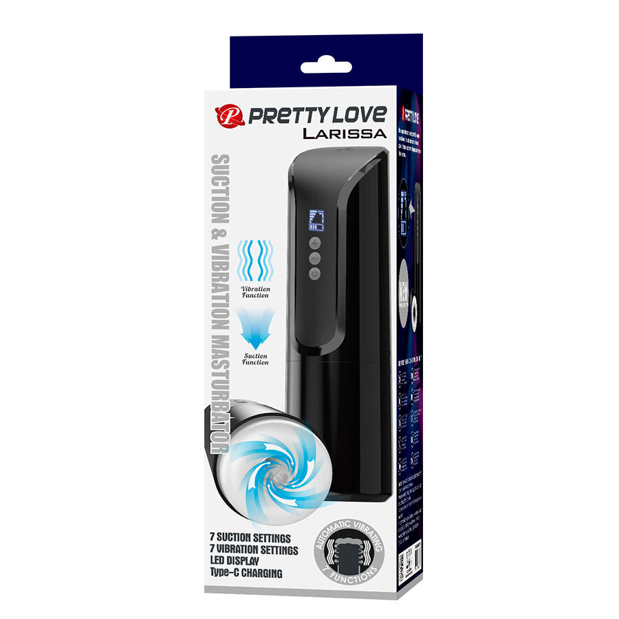 MASTURBATORE VIBRANTE CON SUZIONE, SCHERMO LED, TEXTURE REALISTICA