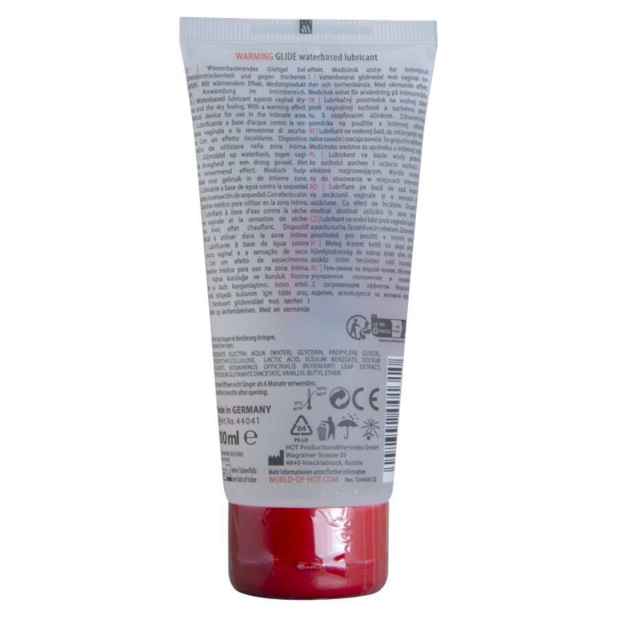 LUBRIFICANTE RISCALDANTE A BASE D'ACQUA, EFFETTO CALORE STIMOLANTE, COMPATIBILE CON PRESERVATIVI E TOY