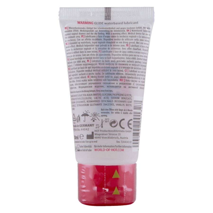 LUBRIFICANTE RISCALDANTE A BASE D'ACQUA, EFFETTO CALORE STIMOLANTE, FORMATO VIAGGIO 30 ML