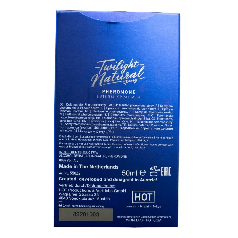 SPRAY AI FEROMONI, NATURALE PER UOMO, FORMULA NEUTRA INODORE