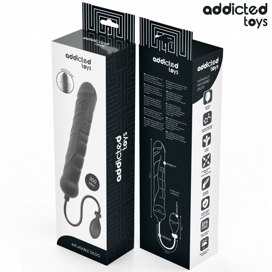 Dildo gonfiabile XL regolabile, silicone