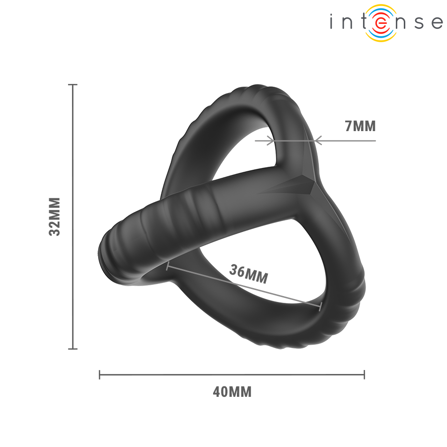 ANELLO PER PENE TRIPLO REGOLABILE, SUPPORTO STABILE E DURATURO, MATERIALE FLESSIBILE SOFT-TOUCH