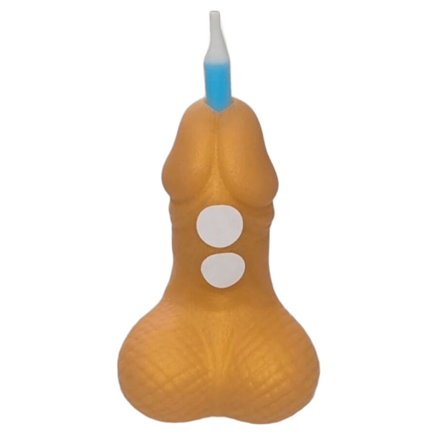 CANDELA NUMERO PENE DORATO - DECORATIVA, PERSONALIZZABILE, UMORISTICA