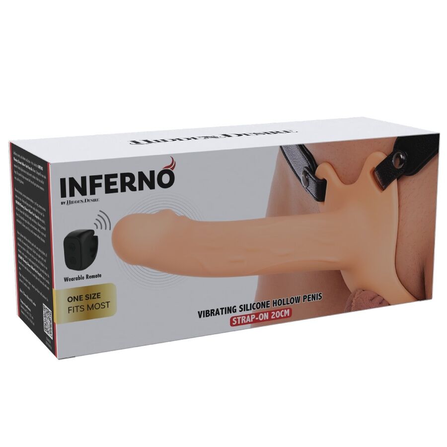 GUAINA VIBRANTE CON STRAP-ON 20 CM, TELECOMANDO WIRELESS, SILICONE MEDICO