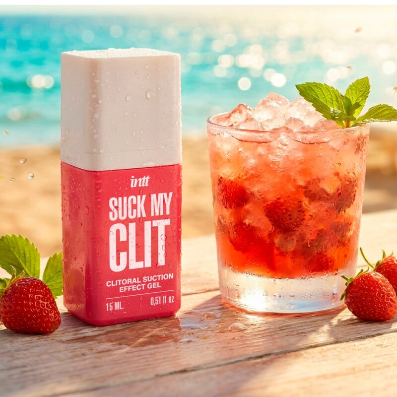 GEL EFFETTO ASPIRAZIONE CLITORIDEA, FORMULA A BASE D'ACQUA, AROMA FRAGOLA SELVAGGIA
