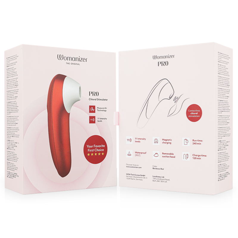 STIMOLATORE CLITORIDEO AD ARIA CONTACTLESS, RICARICA USB, 11 LIVELLI DI INTENSITÀ