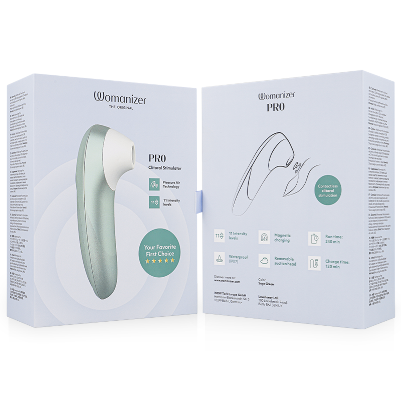 STIMOLATORE CLITORIDEO AD ARIA CONTACTLESS, 11 LIVELLI INTENSITÀ, RICARICA USB