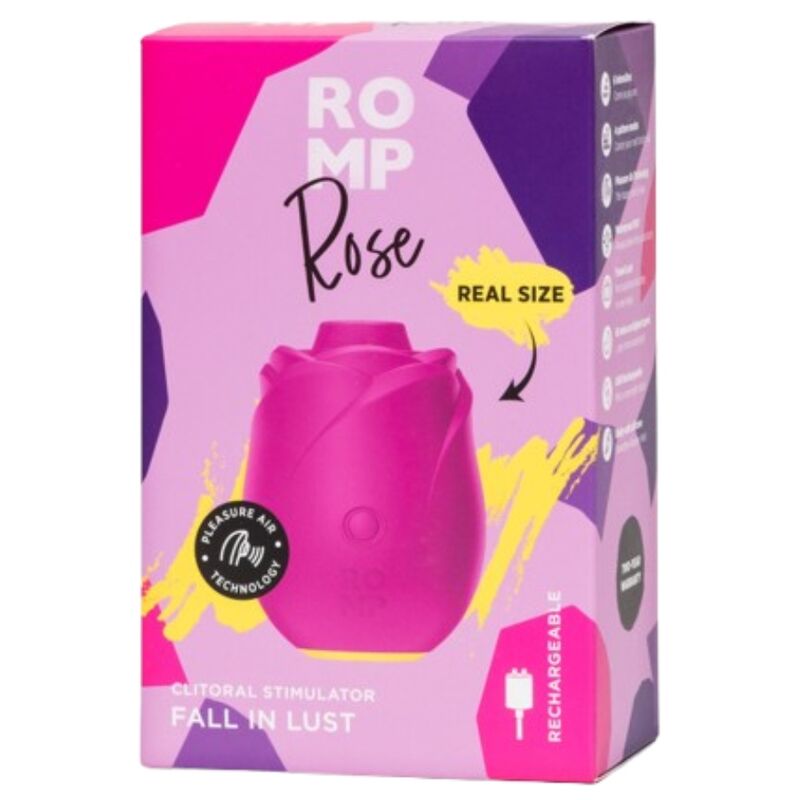 STIMOLATORE CLITORIDEO AD ARIA PULSANTE, DESIGN A ROSA, 10 MODALITÀ DI INTENSITÀ