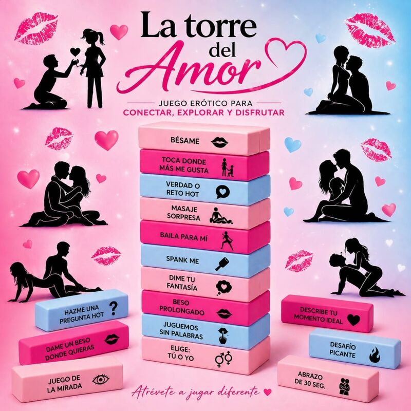 GIOCO DELLA TORRE DELL'AMORE, SFIDE EROTICHE E POSIZIONI KAMASUTRA, PER COPPIE