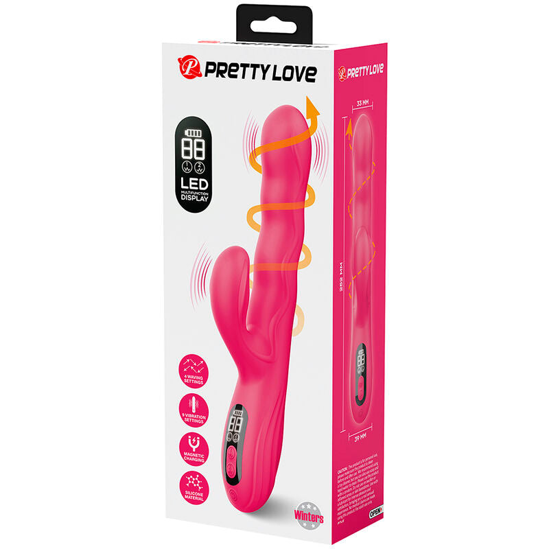 VIBRATORE RABBIT MULTIFUNZIONE, DISPLAY LED INTEGRATO, DOPPIA STIMOLAZIONE E